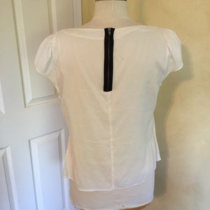 Zara Contrast zip blouse